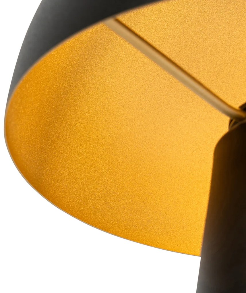 Zewnetrzna Zestaw 2 inteligentnych lamp podłogowych zewnętrznych czarnych 50 cm i 65 cm z Wifi A60 - Mushroom Nowoczesny Oswietlenie zewnetrzne