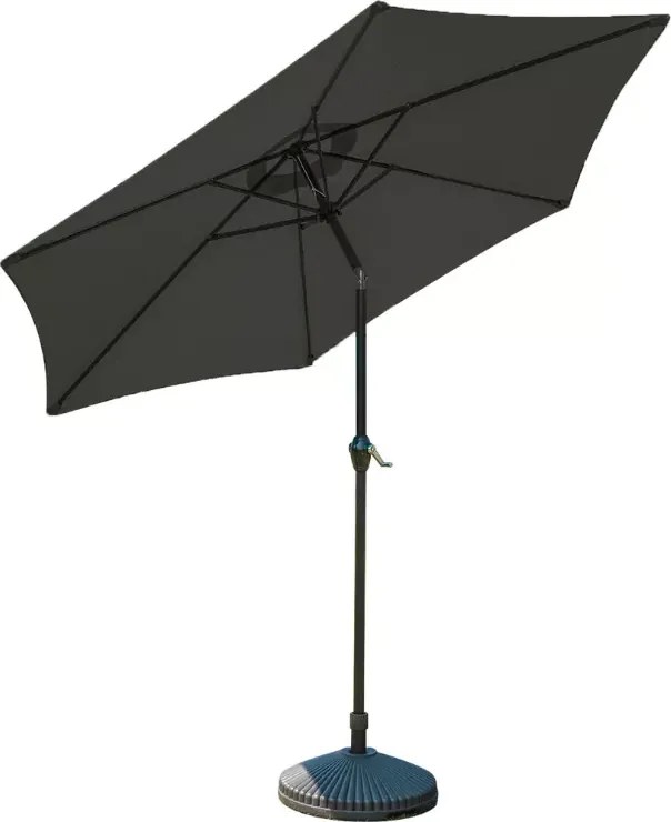 Parasol ogrodowy Julisa w kolorze szarym z regulacją kąta nachylenia