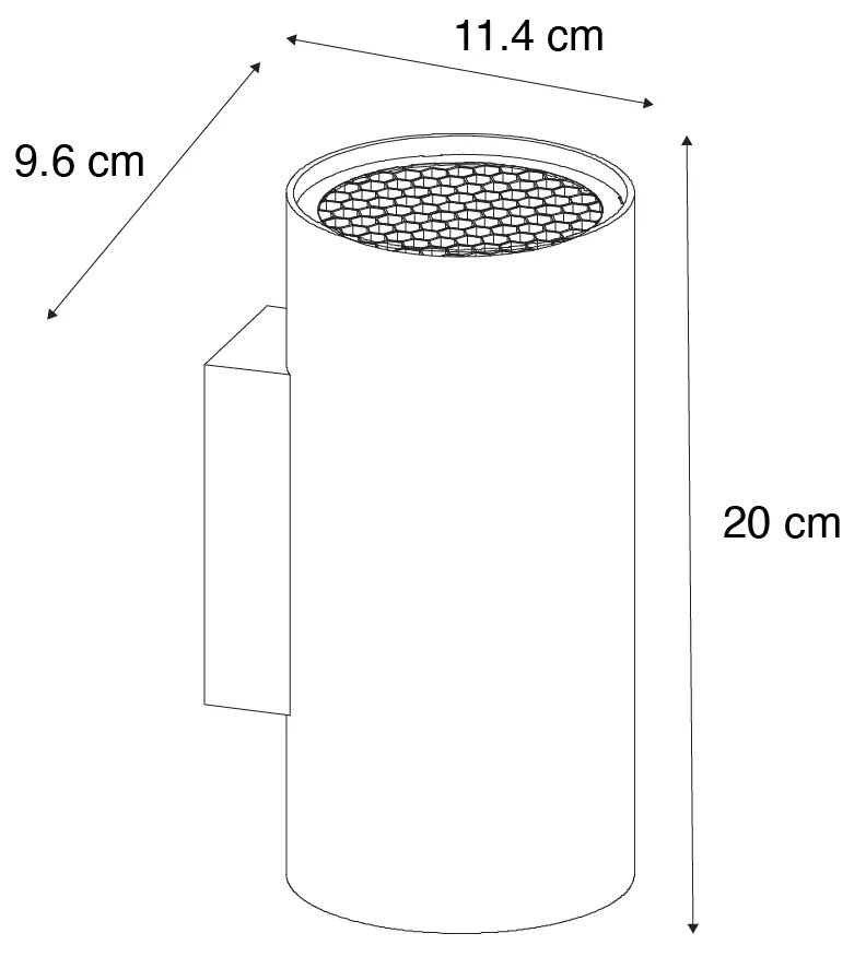 Designerska lampa ścienna złota okrągła 2-światłowa - Sab Honey