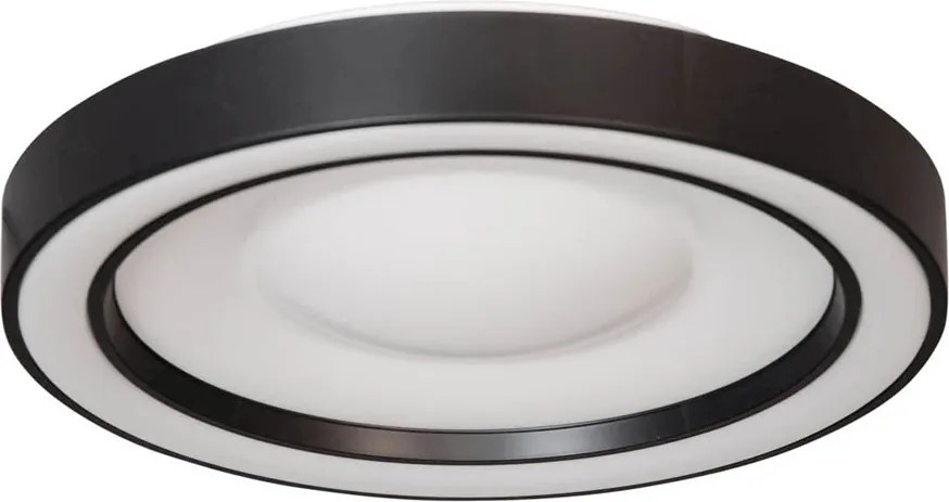 Lampa sufitowa czarna z wbudowanym ściemnialnym oświetleniem LED RGBW i pilotem - Arco