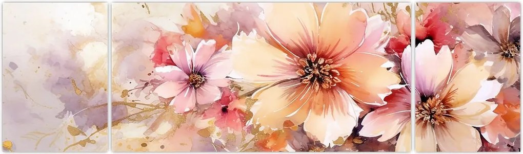 Obraz - Kwiaty (170x50 cm)
