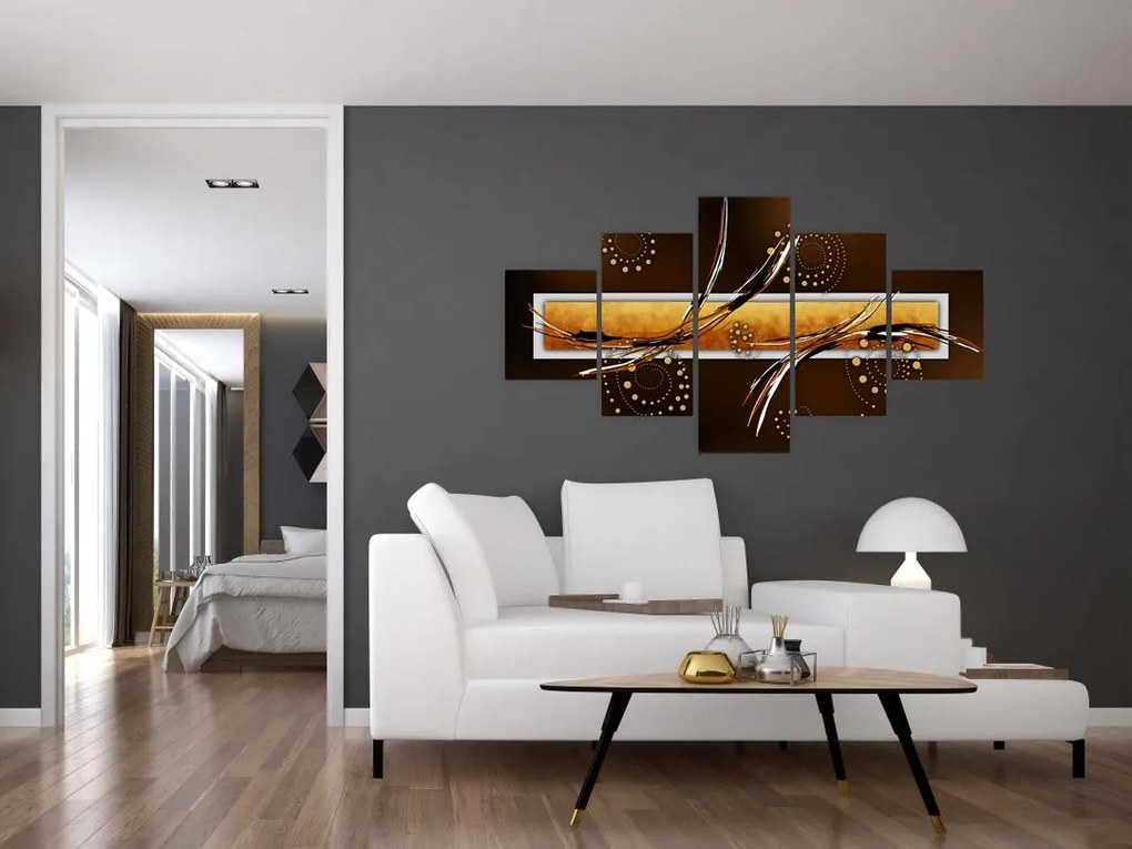 Obraz abstrakcji - Motyle (125x70 cm)