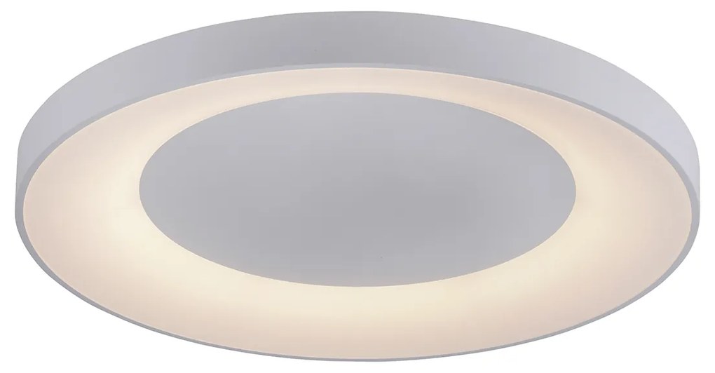 Lampa sufitowa biała z wbudowanym LED z pilotem - Meidan Nowoczesny Oswietlenie wewnetrzne