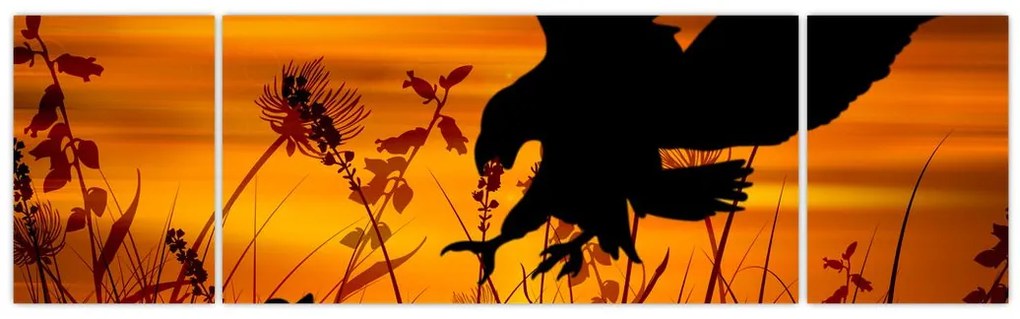Obraz sylwetki drapieżnika (170x50 cm)