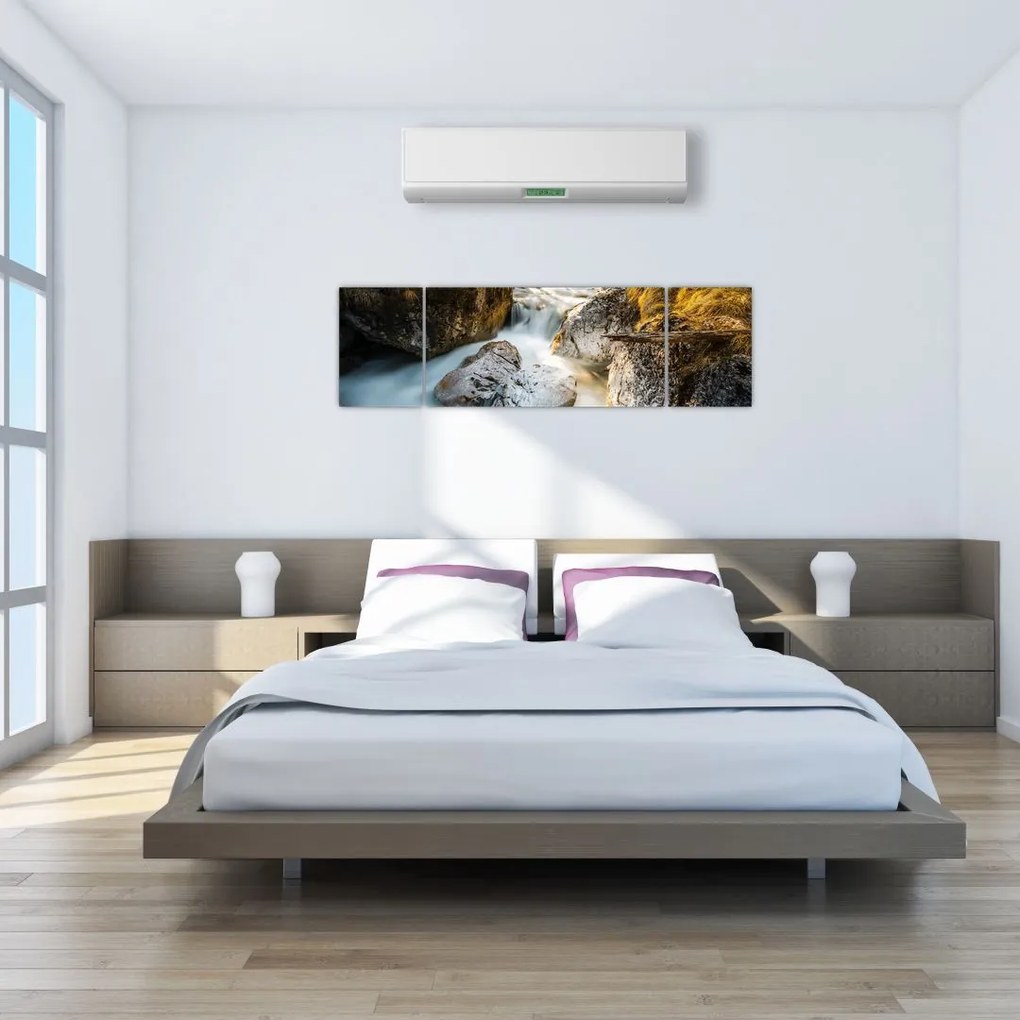 Obraz - Strumień leśny (170x50 cm)