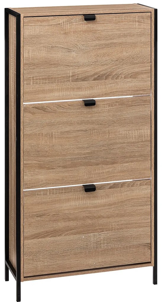 Szafka na buty ALIAJ, 3 przegrody, 63,2 x 24 x 122 cm