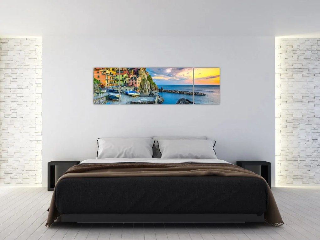 Obraz - Wioska śródziemnomorska (170x50 cm)