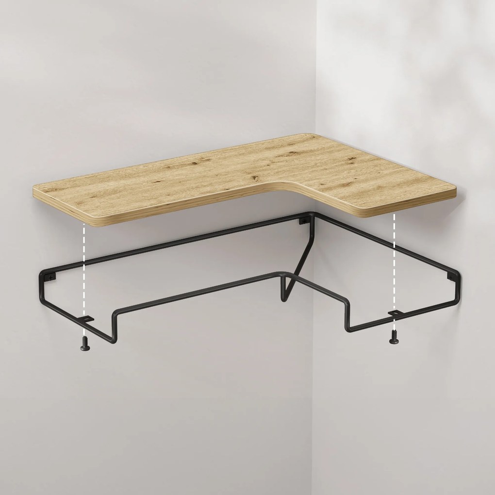 Półki 2 szt komplet, narożne - artisan - LLS831B88