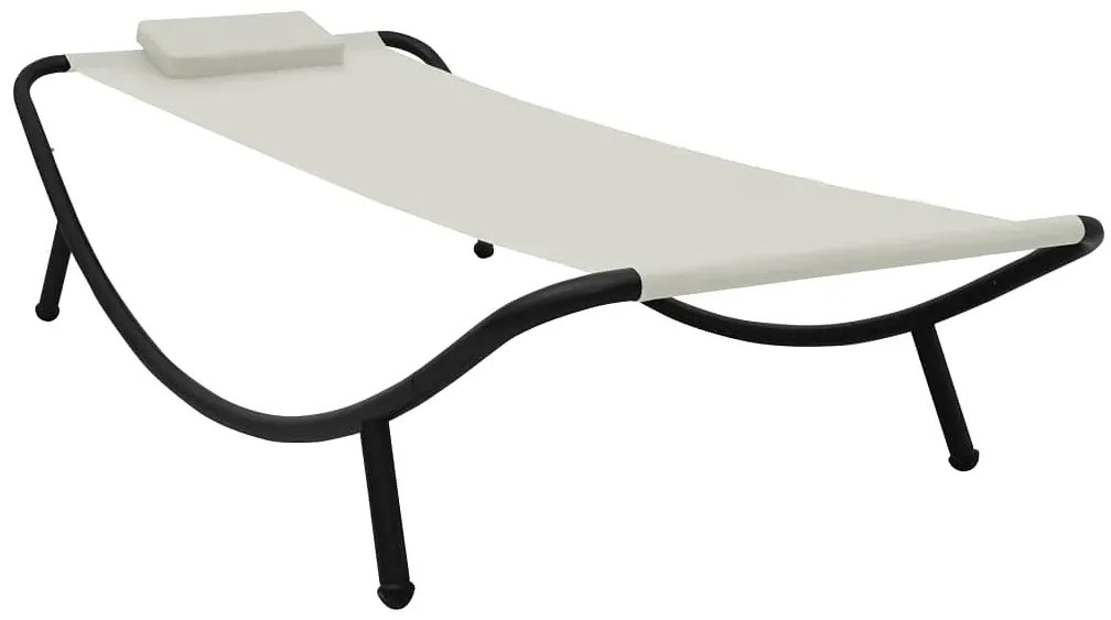 Kremowa leżanka ogrodowa - Wintex 4X