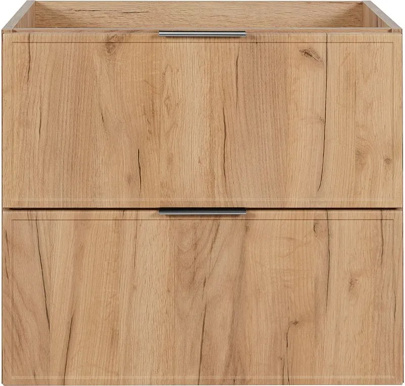 Szafka łazienkowa, Dąb Craft, uchwyt srebrny, 46 x 60 x 57 cm