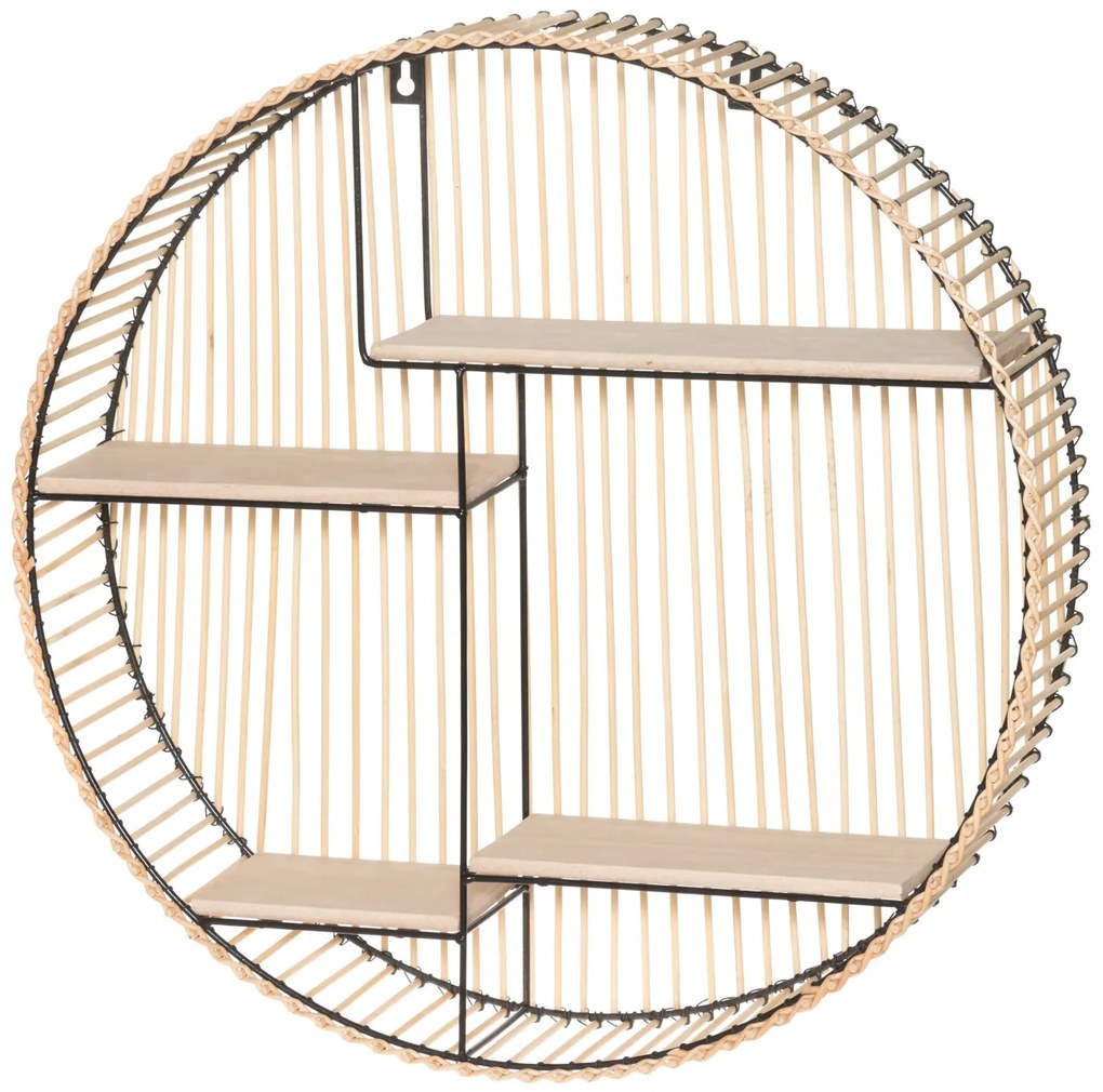 Rattanowa półka ścienna, Ø 50 cm