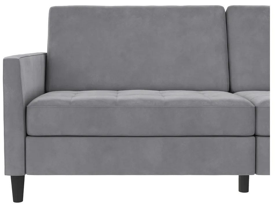 Jasnoszara aksamitna sofa 207 cm Presley – Støraa