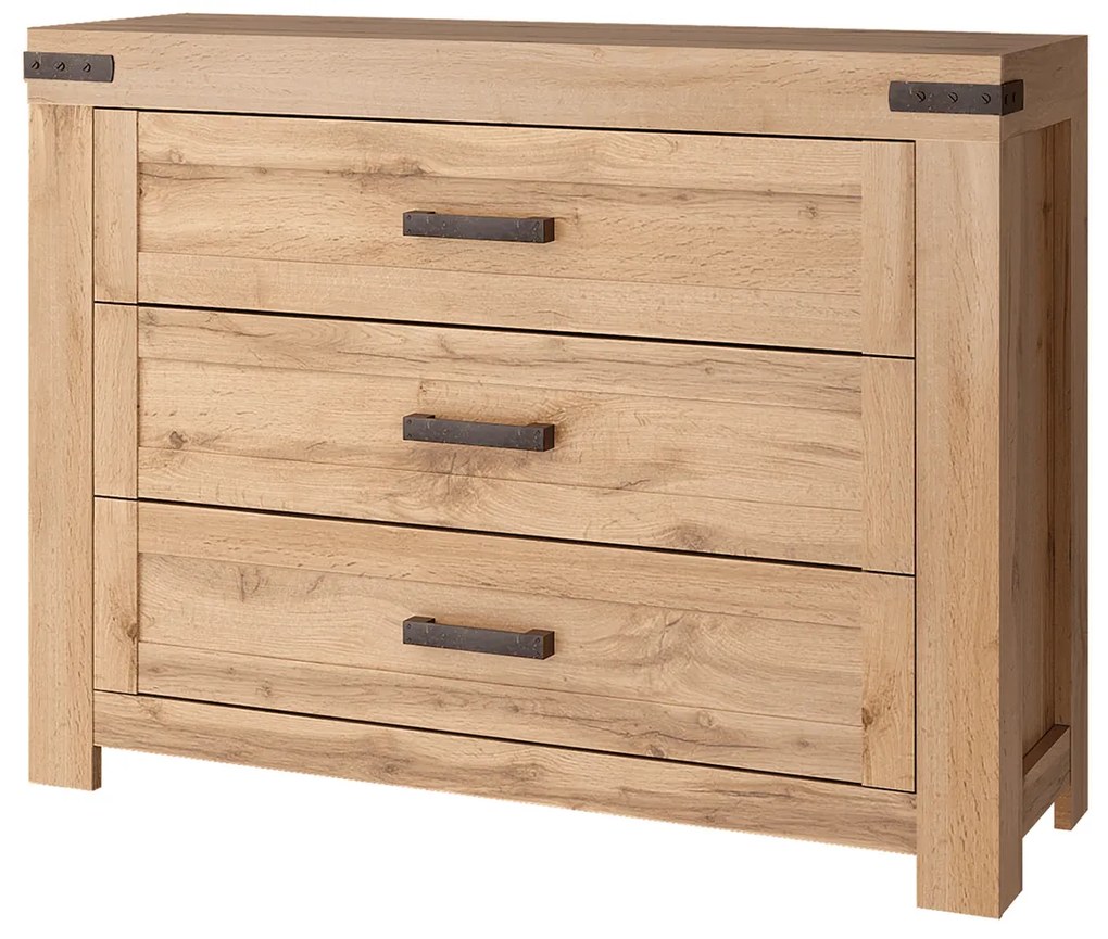 Komoda MORATIZ 3S, styl wotan