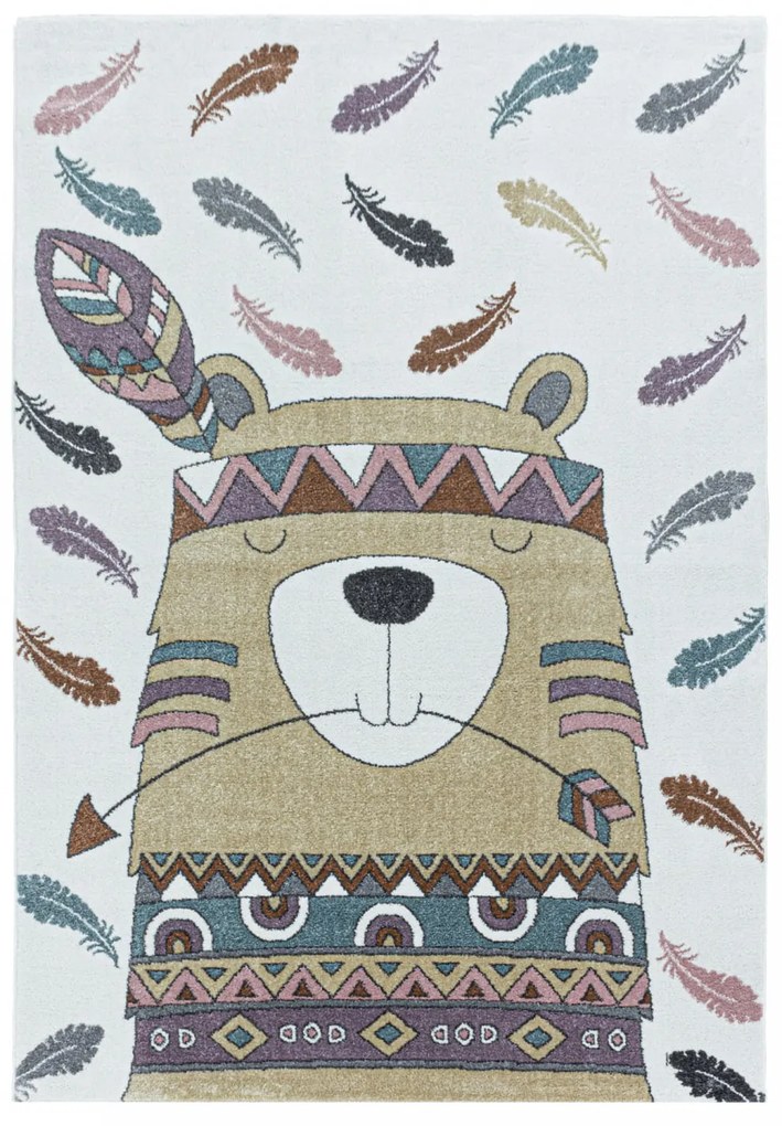 Dywan dziecięcy Funny indianin multikolorowy 140 cm x 200 cm