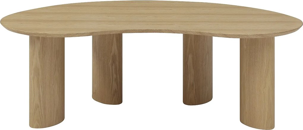 Stolik kawowy z okleiną jesionową - Jasny naturalny - CALYNOR