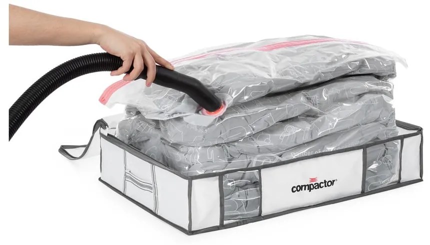 Tekstylne pojemniki do przechowywania ubrań zestaw 3 szt. próżniowe/usztywniane 45x65x15,5 cm Life – Compactor