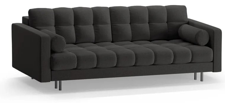 Ciemnoszara rozkładana sofa ze schowkiem 222 cm Bali – Cosmopolitan Design
