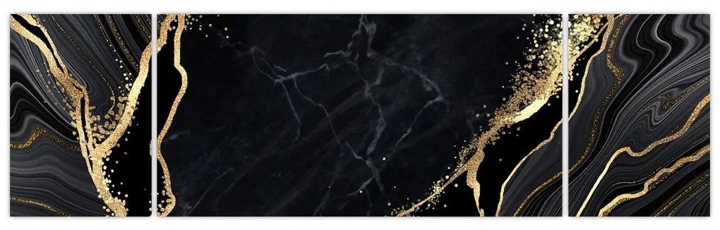 Obraz złotej abstrakcji (170x50 cm)