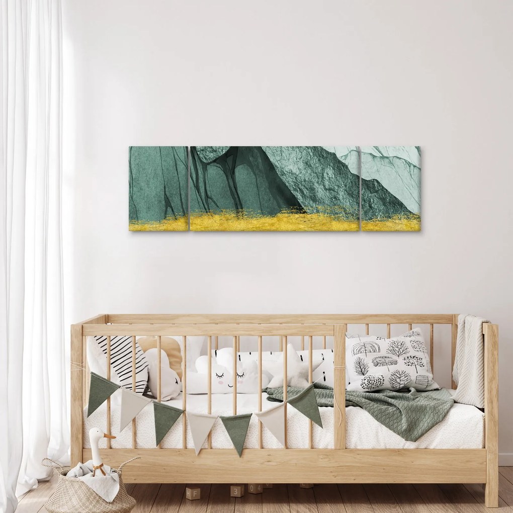 Obraz - Emerald Mountains N⁰2 (170x50 cm)