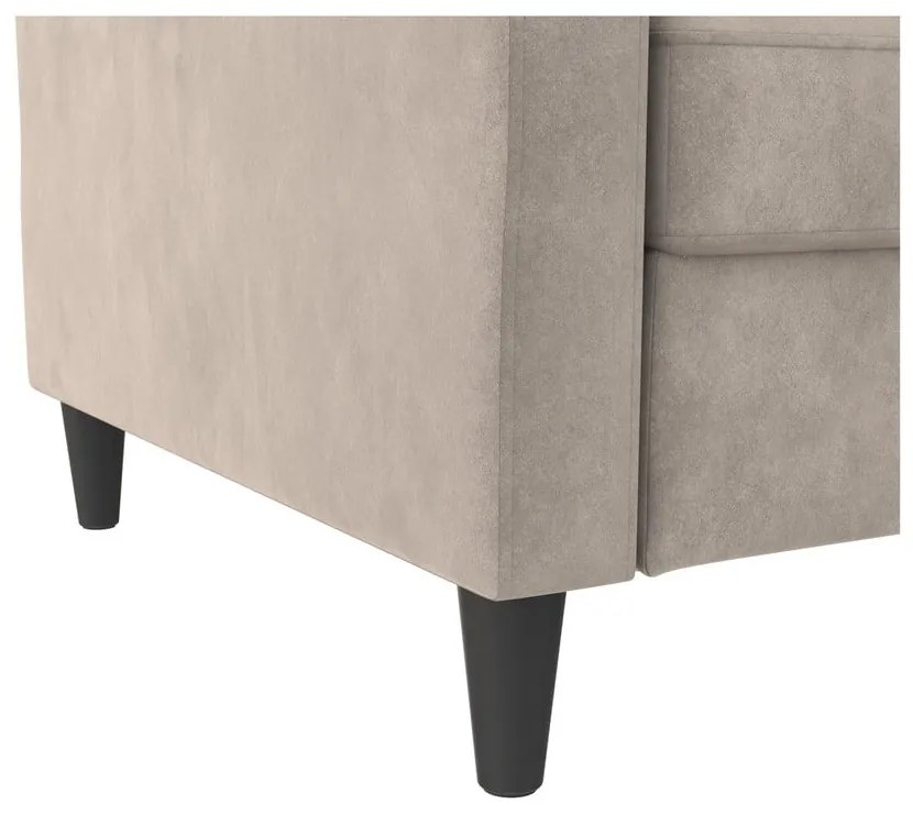 Beżowa aksamitna sofa 203 cm Hartford – Støraa