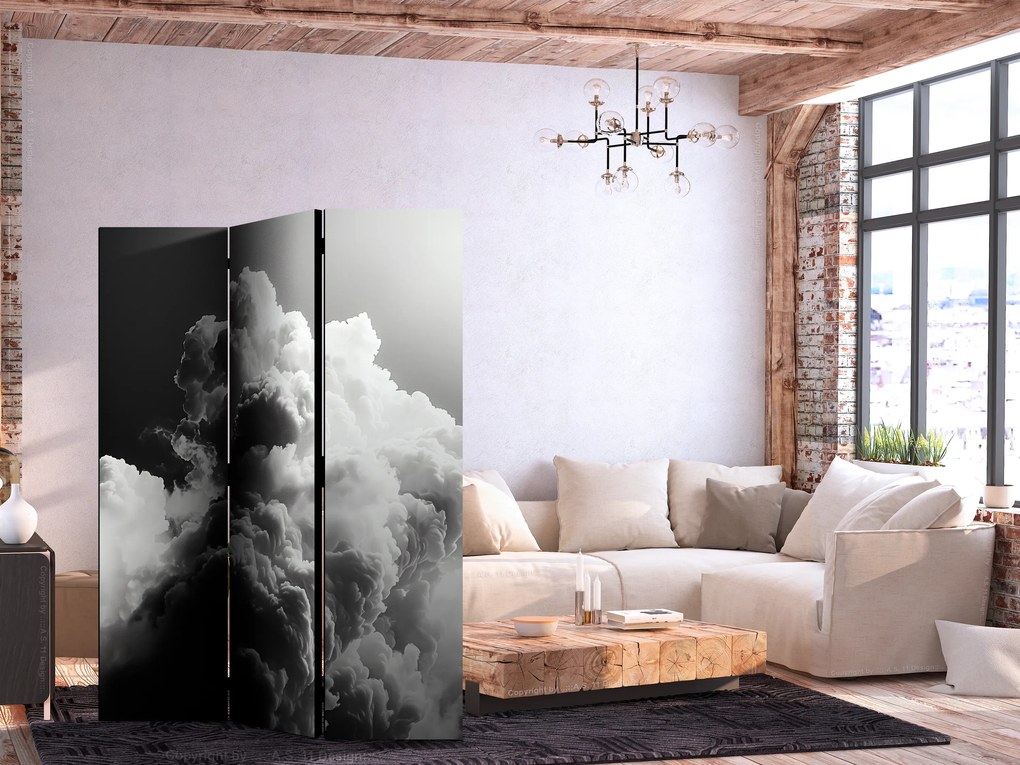 Parawan akustyczny Pejzaże 135x172 cm 3-częściowy szary ARTGEIST B
