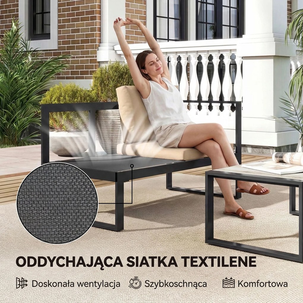 Outsunny gartenlounge loungeset ecklounge terrassenlounge loungesofa gartengarnitur | Aosom PL