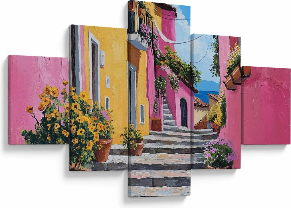 Obraz - Różowa uliczka (125x70 cm)