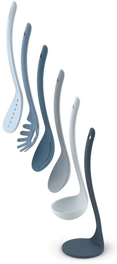 ZZestaw 5 niebieskich przyborów kuchennych ze stojakiem Joseph Joseph Nest Utensils Plus