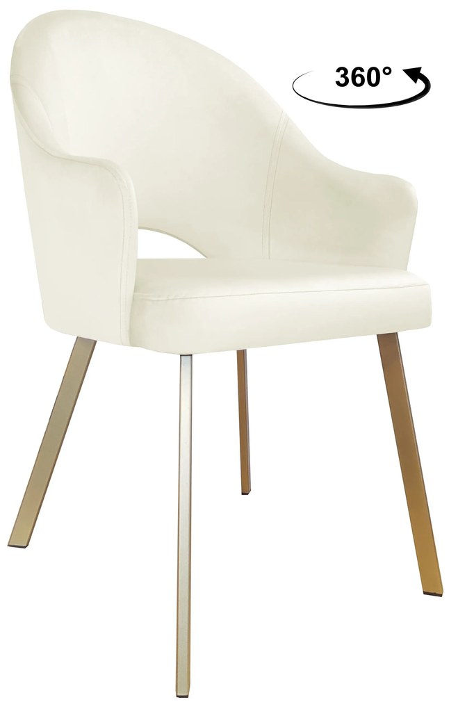 Krzesło obrotowe Velvet podstawa Profil złota MG50