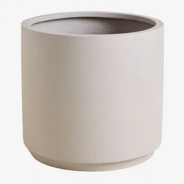 Donica Z Polirzeźby Saturno Sand Grey & Ø25 Cm - Sklum