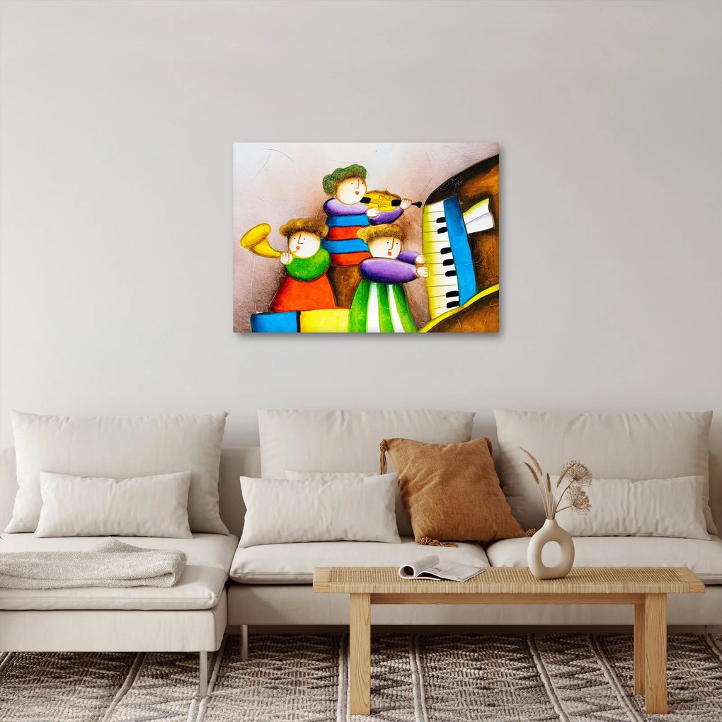 Obraz - Muzycy, malarstwo (70x50 cm)