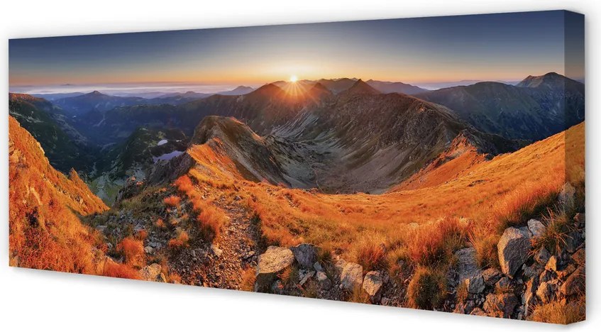 Zdjęcie na płótnie Góry o Zachodzie Słońca