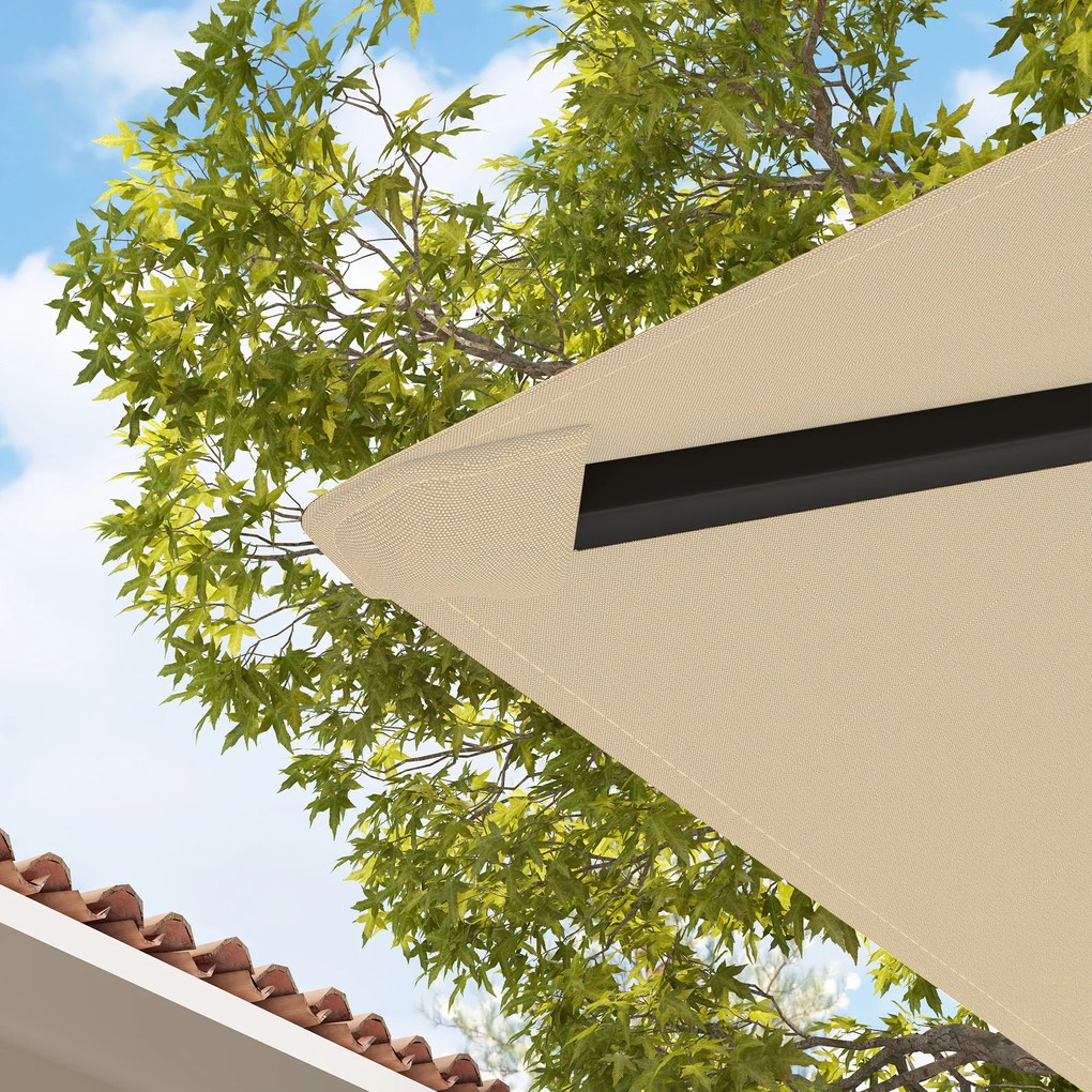 Outsunny Zamienny daszek do pawilonu 3 x 3 m wodoodporny daszek UPF30+ pokrowiec z tkaniny Oxford, 370 g/m², Beżowy | Aosom PL