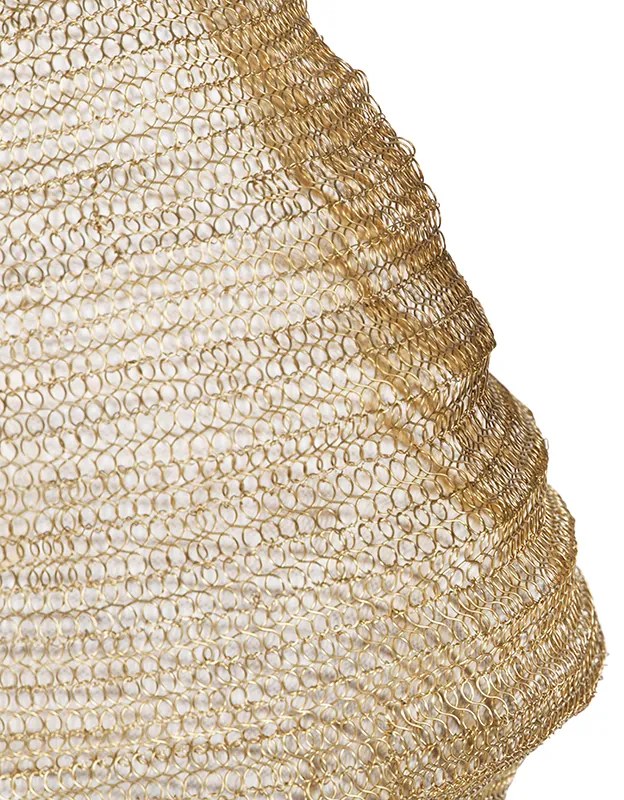 Orientalna lampa wisząca złota 60cm - NidumKolonialny Oswietlenie wewnetrzne