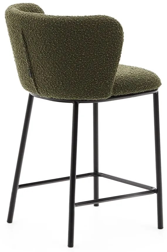 Zielony hoker (wysokość siedziska 65 cm) Ciselia – Kave Home