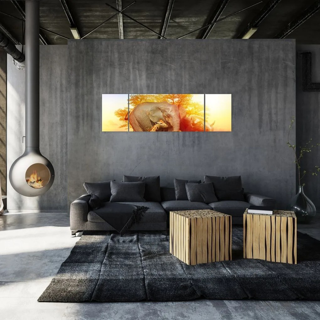 Obraz zwierząt afrykańskich (170x50 cm)