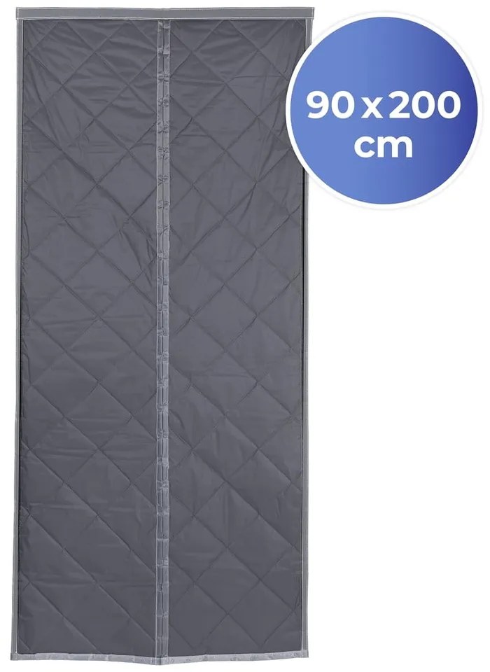 Zasłona termiczna na drzwi w szaro-srebrnym kolorze 90x200 cm – Maximex