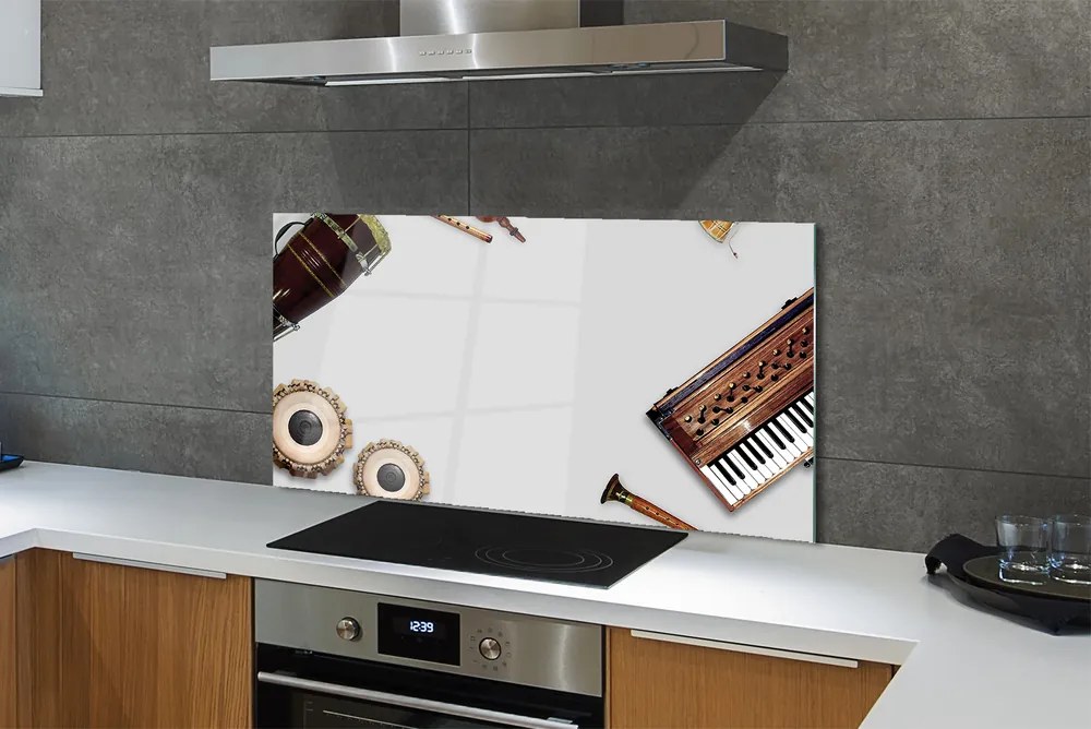 Panel szklany do Kuchni Orkiestra Instrumentów