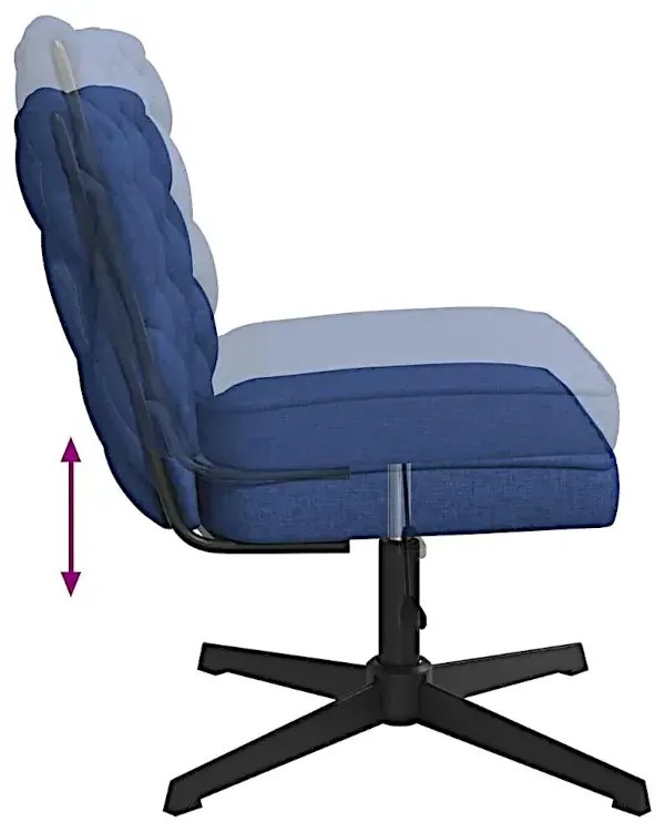 Fotel do biurka glamour niebieski K5-K00