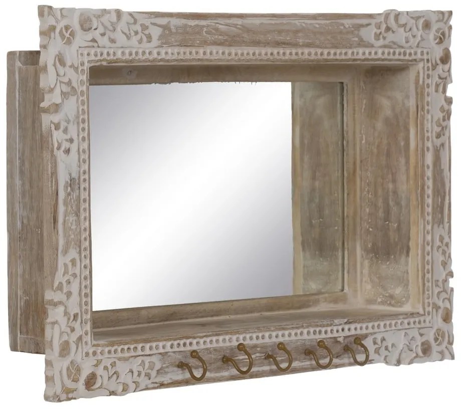 Lustro ścienne z drewnianą ramą 61x38 cm – Ixia