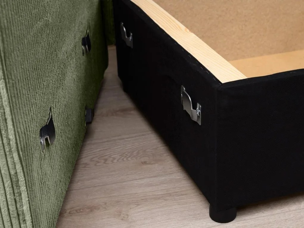 Rozkładana narożna sofa SMART COSARO miętowa, dwustronna + 2 poduszki GRATIS