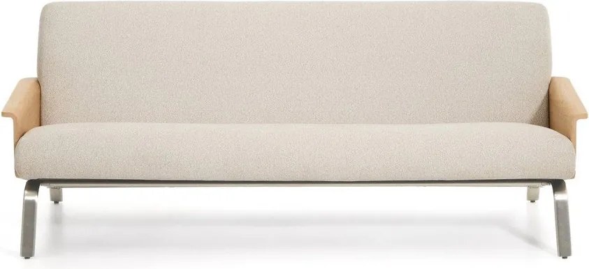 Beżowa sofa z tkaniny szenilowej 205 cm Amsen – Kave Home