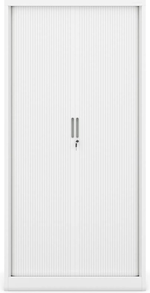 Szafa biurowa na akta z roletą Damian 90x45x185 cm biała