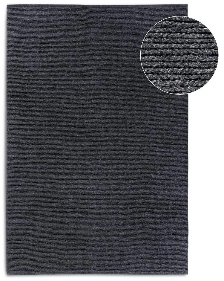 Ciemnoszary wełniany dywan tkany ręcznie 80x150 cm Francois – Villeroy&amp;Boch