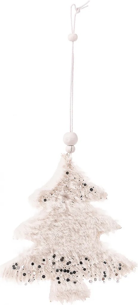 Wisząca dekoracja tekstylna, ozdoba Biała choinka