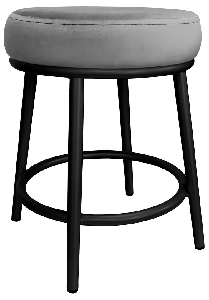 Taboret Ben noga metalowa czarna MG17