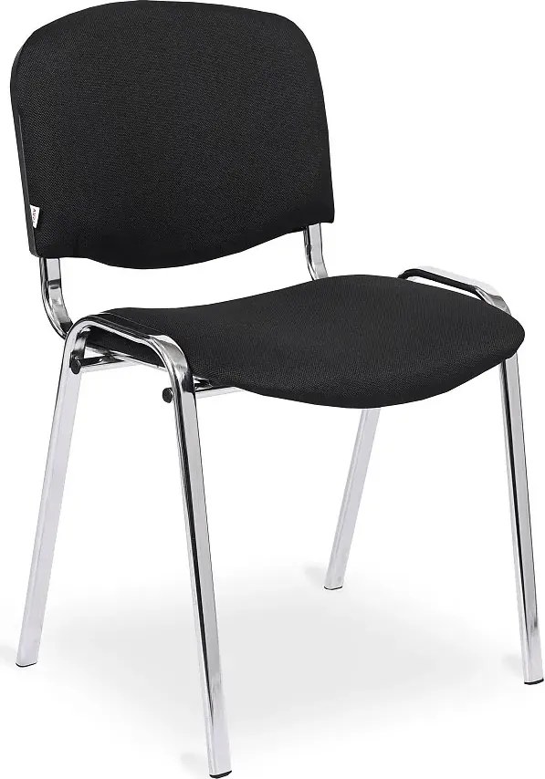Czarne Chromowane Krzesło Konferencyjne G0-G64