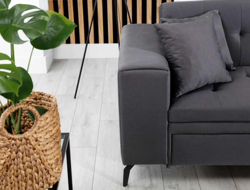 Narożnik z funkcją spania SOLANGE VELVET zielony prawy ELTAP