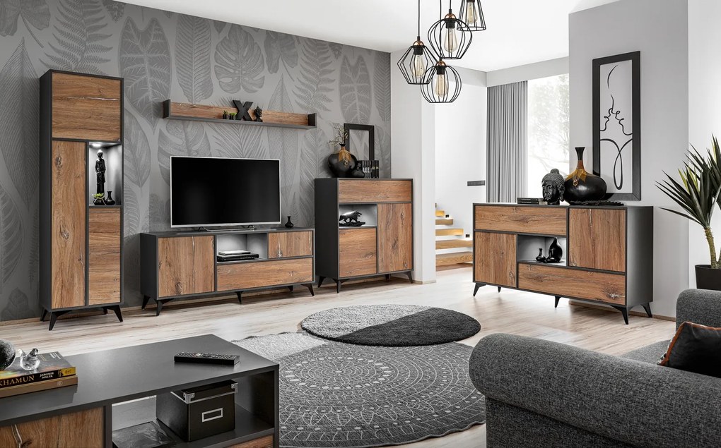 Industrialna komoda z oświetleniem Venice 4D