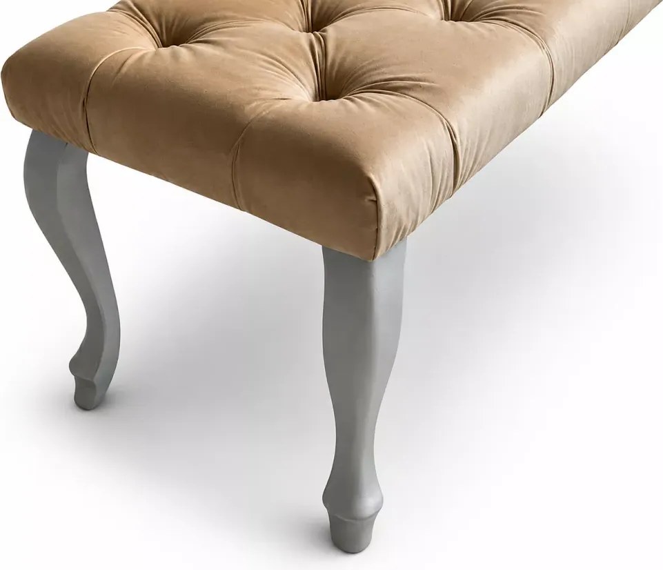 Nowoczesna pikowana ławka Chesterfield na nogach Ludwik